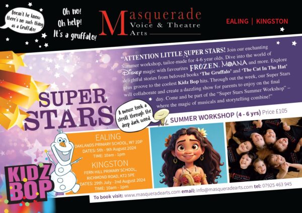 SUPER STARS SUMMER WORKSHOP 4-6 YEARS