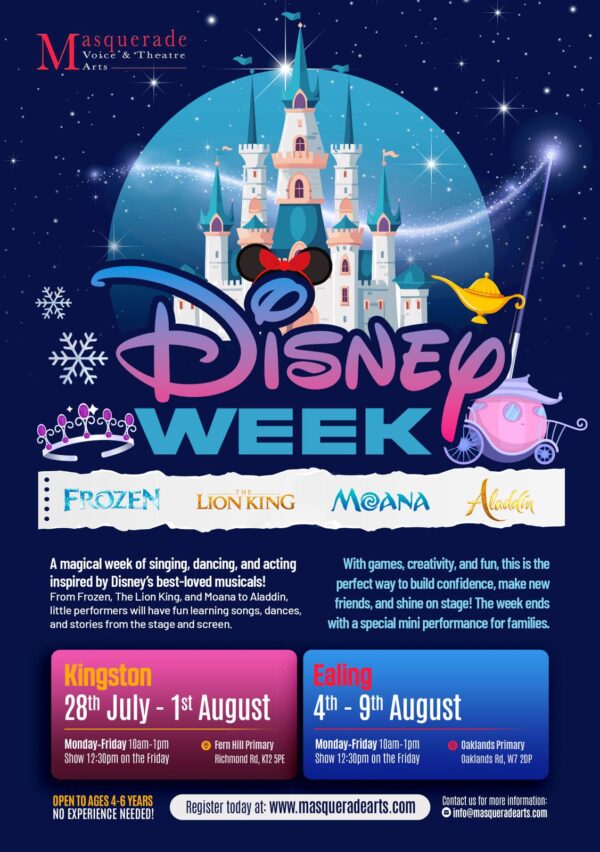 DISNEY WEEK SUMMER WORKSHOP 4-6 YEARS